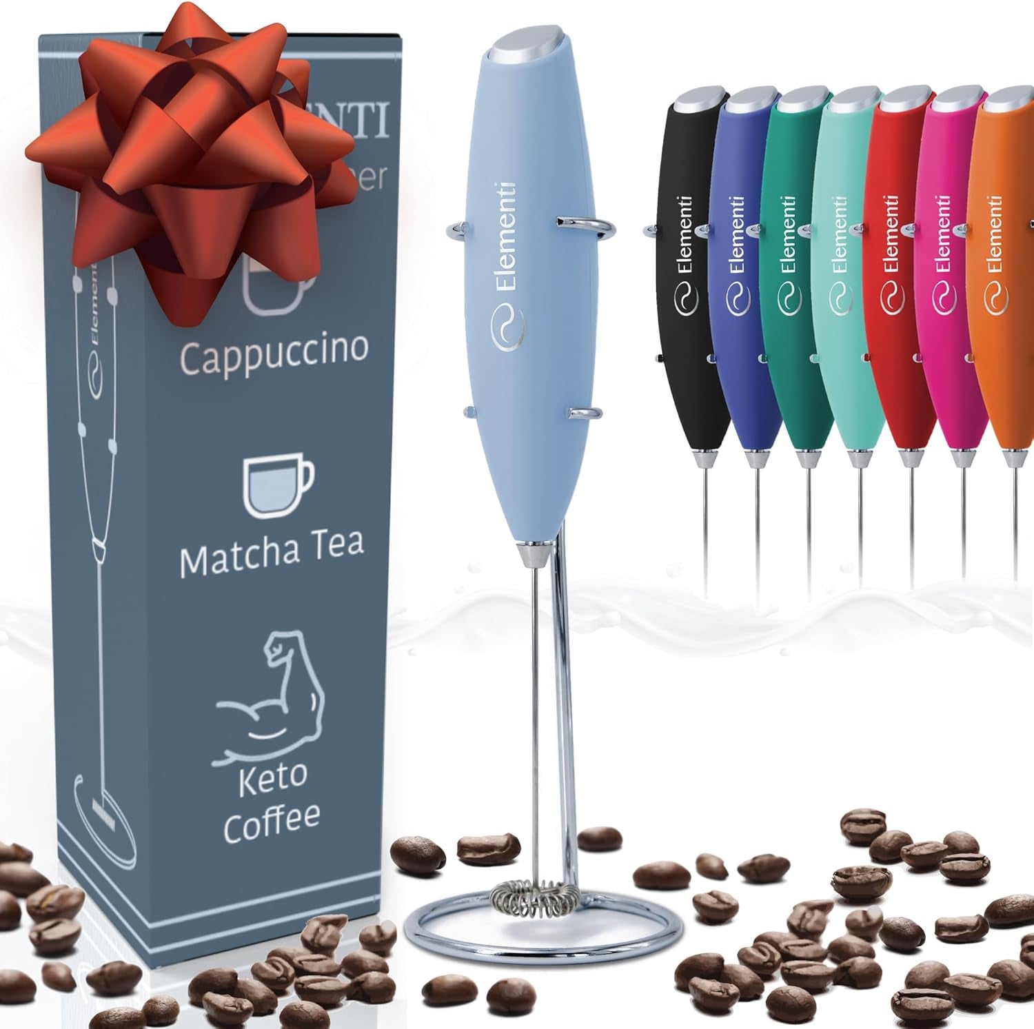 Elementi Electric Milk Frother Handheld