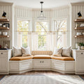 jinchan Linen Pinch Pleated Kitchen Curtains 24 Inch 2 Panels, Natural Linen Tier Curtains Back Tab Beige Farmhouse Cafe, Light Filtering Small Window Drapes for Bathroom Laundry Room Beige