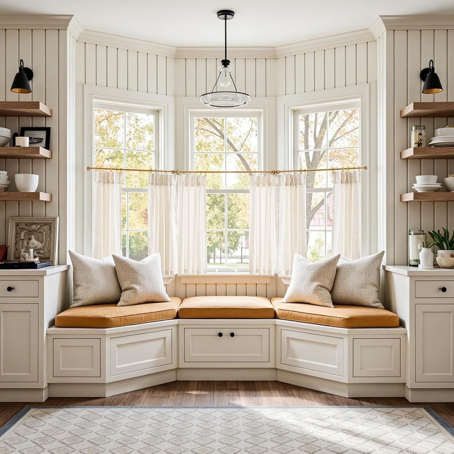 jinchan Linen Pinch Pleated Kitchen Curtains 24 Inch 2 Panels, Natural Linen Tier Curtains Back Tab Beige Farmhouse Cafe, Light Filtering Small Window Drapes for Bathroom Laundry Room Beige