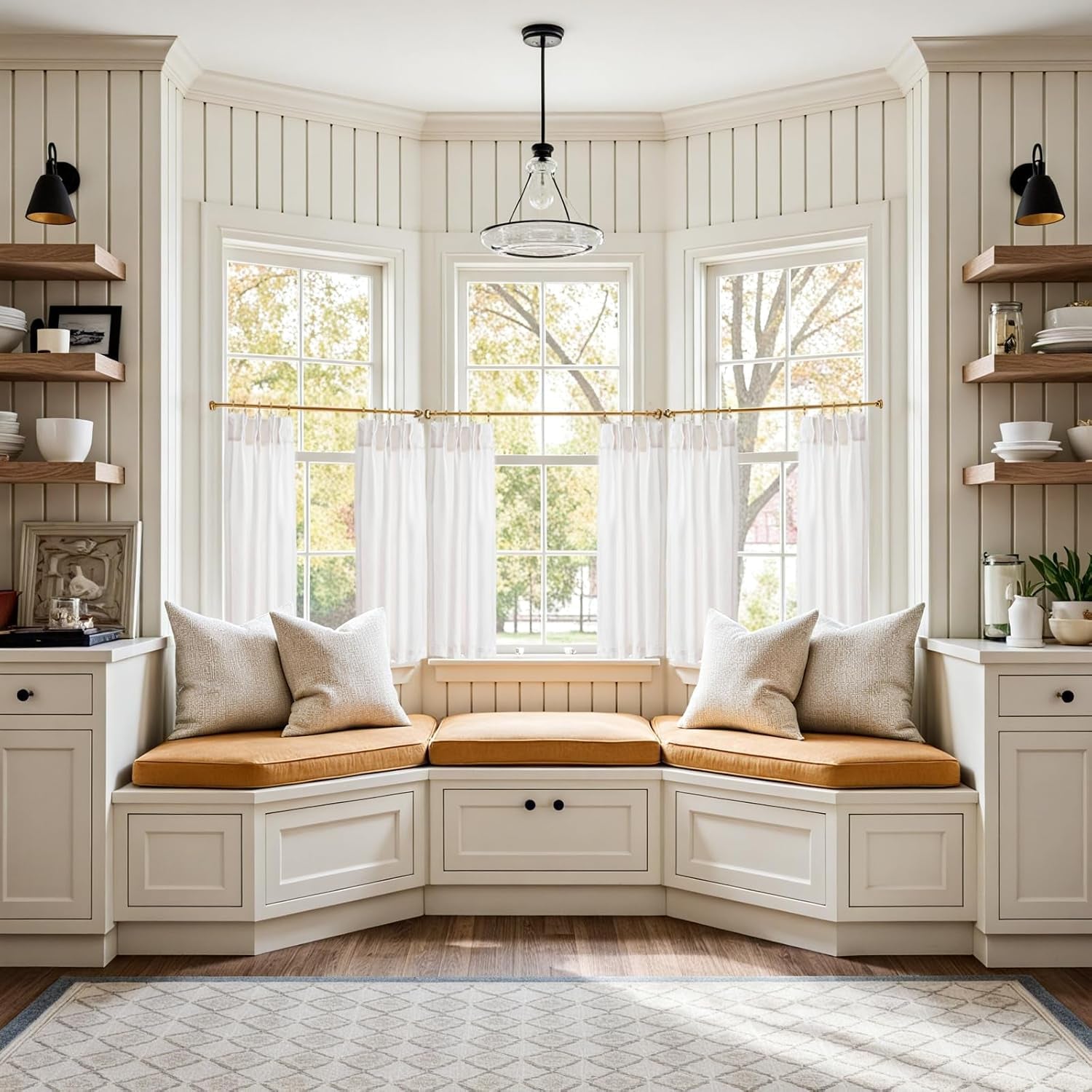 jinchan Linen Pinch Pleated Kitchen Curtains 24 Inch 2 Panels, Natural Linen Tier Curtains Back Tab Beige Farmhouse Cafe, Light Filtering Small Window Drapes for Bathroom Laundry Room Beige