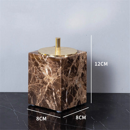 Brown Onyx Natural Marble Bathroom Accessories Luxury Marble Soap Dispenser Toothbrush Holder Soap Dish Tray Set for Bathroom