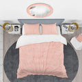 'Living Coral Pink' Mid-Century Modern Duvet Cover Set