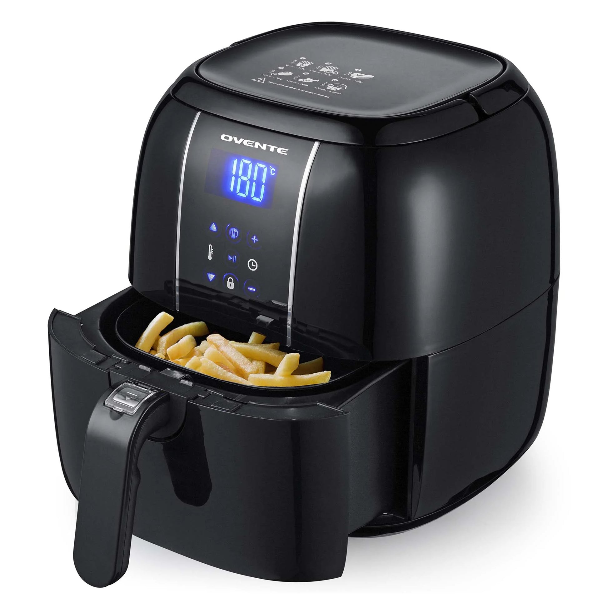 3.2 Quart Compact Air Fryer, Digital LED Touch Screen, Non-Stick Basket, New-Black FAD61302B