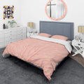 'Living Coral Pink' Mid-Century Modern Duvet Cover Set